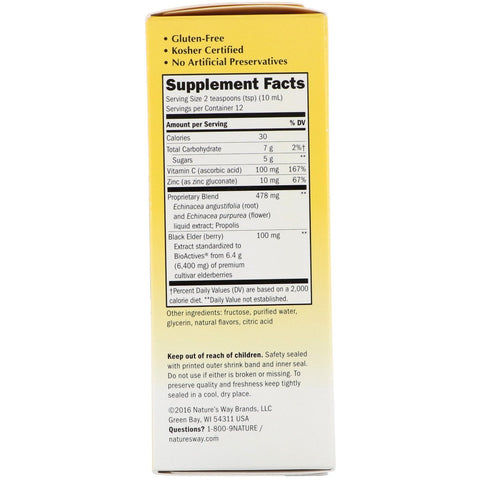 Nature's Way, Sambucus Immune, Hyldebær, Standardiseret, 4 fl oz (120 ml)