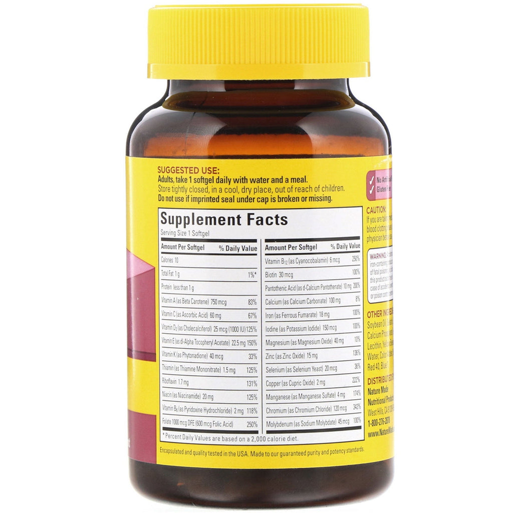 Nature Made, Kvinders Multi, 60 Softgels