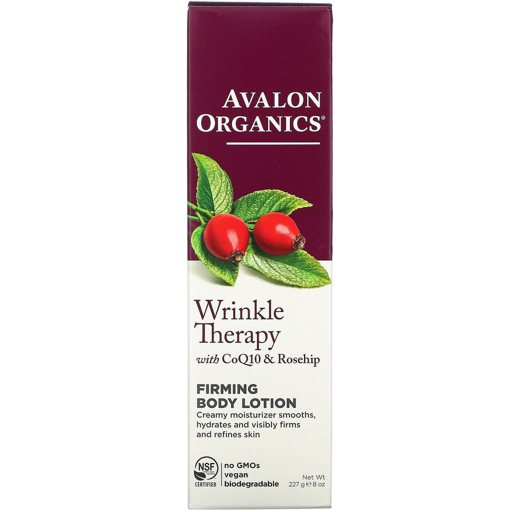 Avalon s, rynketerapi, med CoQ10 &amp; hyben, opstrammende bodylotion, 8 oz (227 g)
