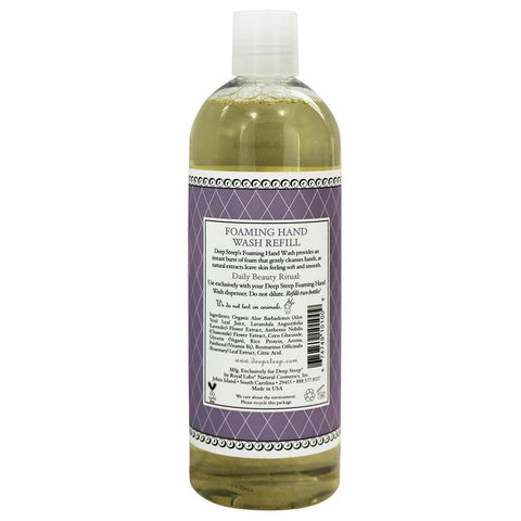 Deep Steep, jabón de manos en espuma, recambio, lavanda - manzanilla, 16 fl oz (474 ​​ml)