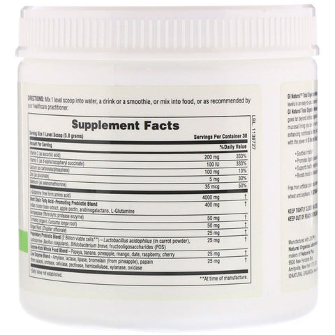 Nature's Plus, GI Natural Fast-Acting Powder, 0.38 lb (174 g)