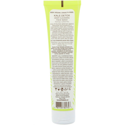 Pacifica, Kale Detox, Deep Cleansing Face Wash, 5 fl oz (147 ml)