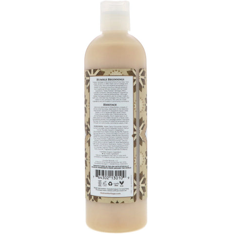 Nubian Heritage, Gel de baño, manteca de karité cruda, 13 fl oz (384 ml)