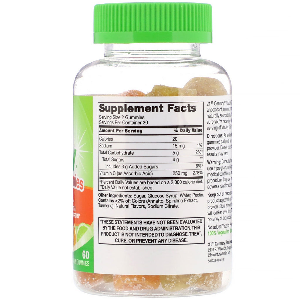 21st Century, VitaJoy Daily C Gummies, 60 Vegetar Gummies