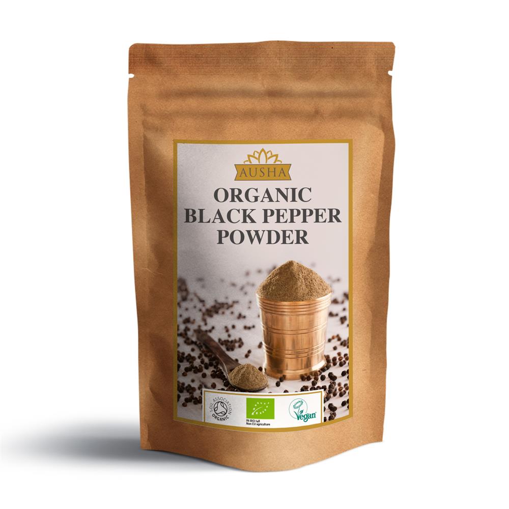 AUSHA Organic Black Pepper Powder 200g - 1* Star Great Taste Award