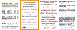 BioTech Life Sciences Resveratrol-X + Vit A B7 B9 B12 D3 E K2  Iodine & Selenium 50g