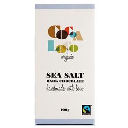 Organic & Fairtrade 73% Dark Chocolate & Sea Salt Bar 100g