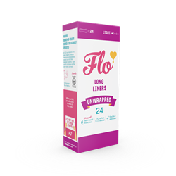 Here We Flo Flo Bamboo Long Liner Naked Pack (24 liners - no wrappers)