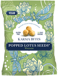 Karma Bites Popped Lotus Seeds Wasabi 25g