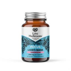 Love Mushrooms Love Mushrooms Lions Mane + Magnesium 2000mg 60 Capsules