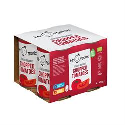 Mr Organic Chopped Tomatoes (BPA-free) 4 x 400g Pack