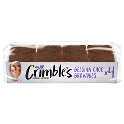 Mrs Crimbles FREE Mrs Crimbles Gluten Free Belgian Choc Brownies 190g