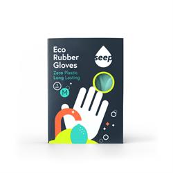 Seep Seep Fair Trade FSC-cert Rubber Gloves Turquoise Size M 1 pair