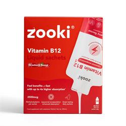 Zooki Liposomal Vitamin B12 2500mcg Strawberry 30 Sachets Box