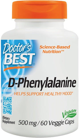 Doctor's Best, D-Phenylalanine, 500mg - 60 vcaps