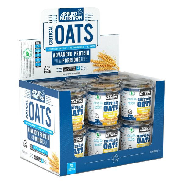 Applied Nutrition, Critical Oats Protein Porridge, Golden Syrup - 12 x 60g