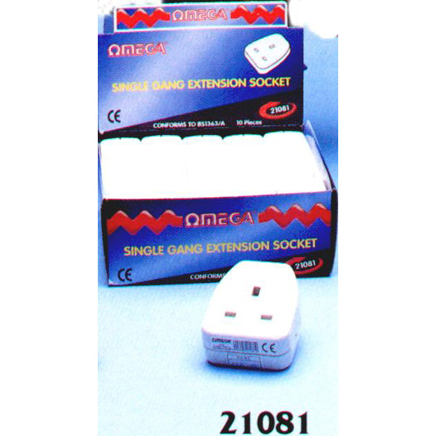 Omega Toma de corriente única Omega de 13 amperios