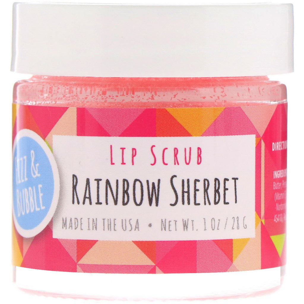 Fizz & Bubble, Lip Scrub, Rainbow Sherbet, 1 oz (28 g)