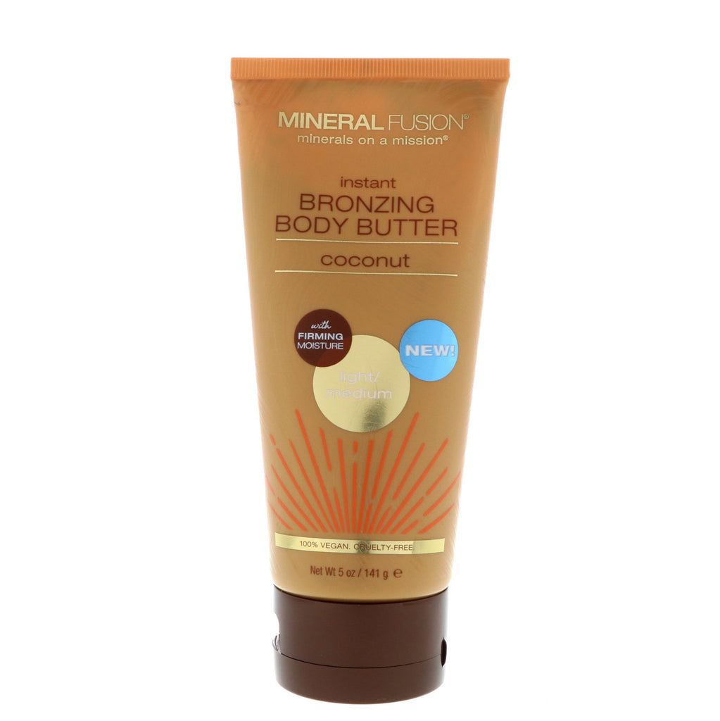 Mineral Fusion, Instant Bronzing Body Butter, Light/Medium, Coconut, 5 oz (141 g)