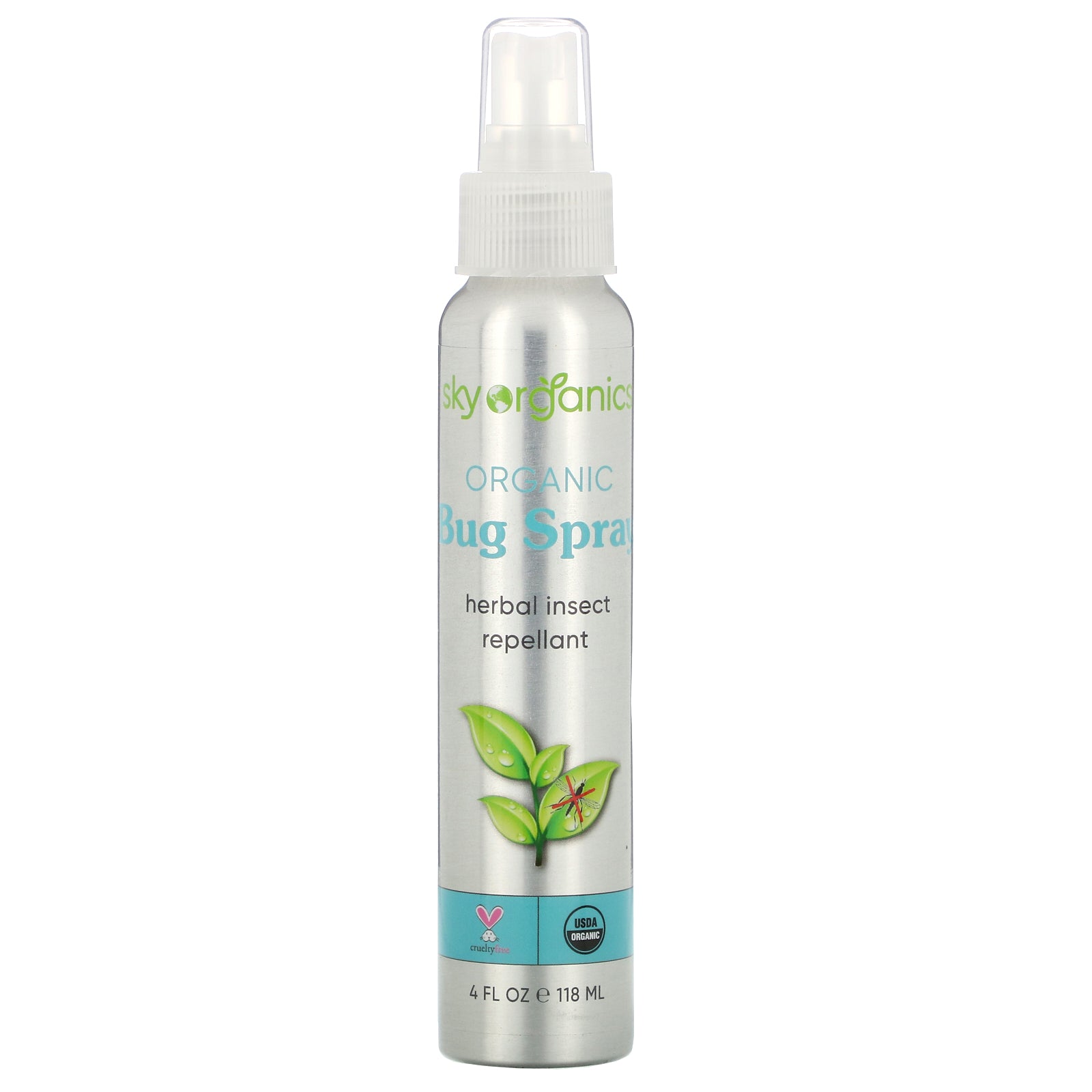 Sky Organics, Organic Bug Spray, 4 fl oz (118 ml)