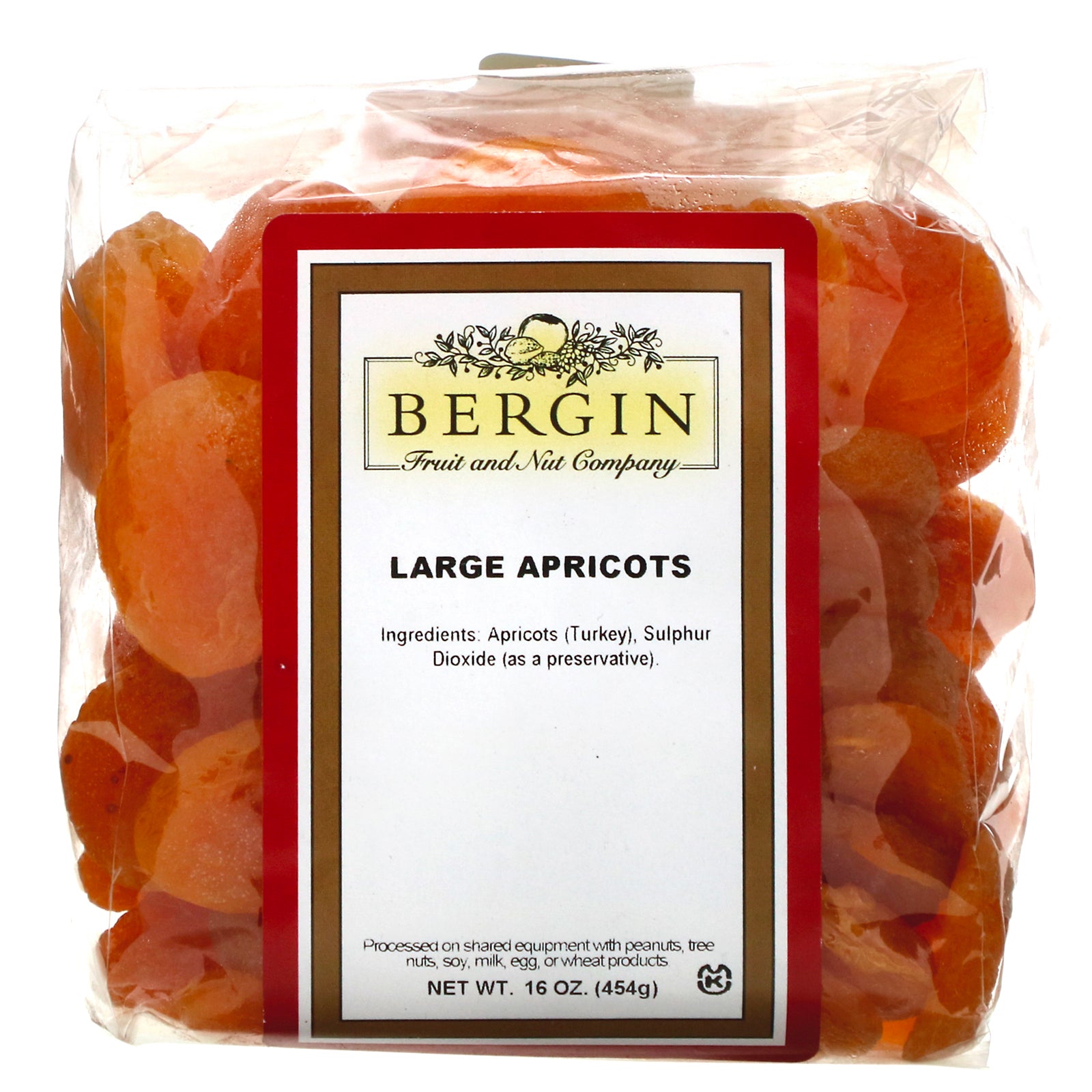 Bergin Fruit and Nut Company, Large Apricots, 16 oz (454 g)