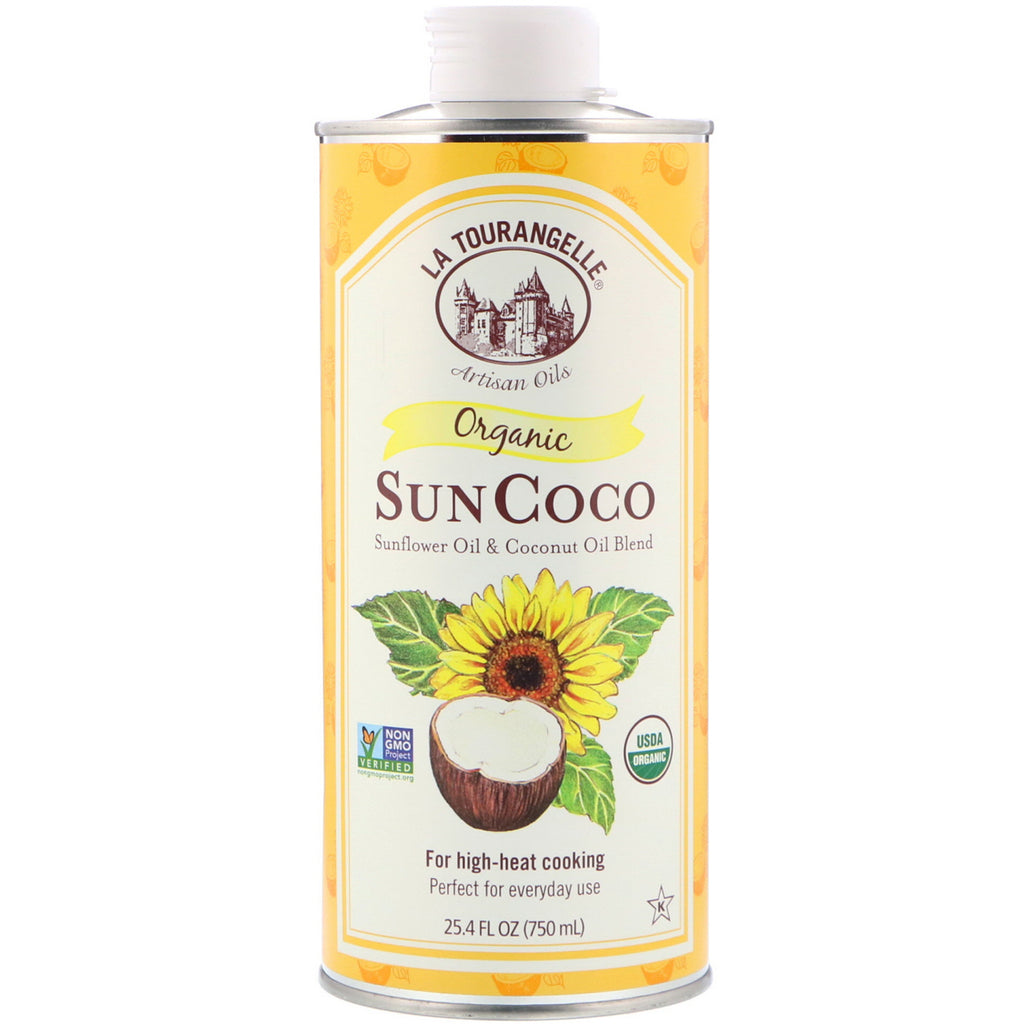 La Tourangelle, Organic SunCoco, Sunflower Oil & Coconut Oil Blend, 25.4 fl oz (750 ml)