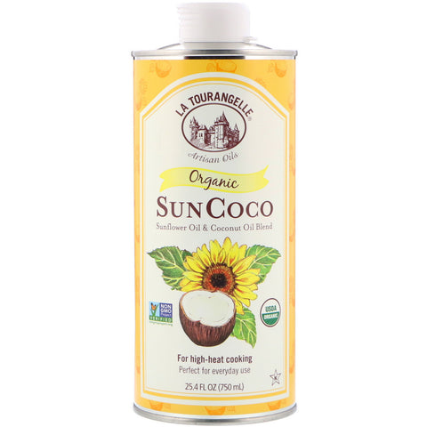 La Tourangelle, Organic SunCoco, Sunflower Oil & Coconut Oil Blend, 25.4 fl oz (750 ml)