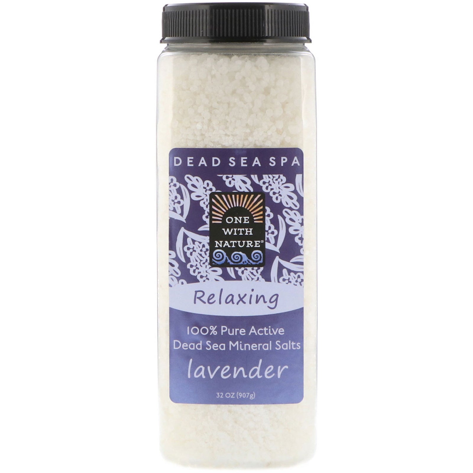 One with Nature, Dead Sea Mineral Salts, Relaxing, Lavender, 2 lbs (907 g)