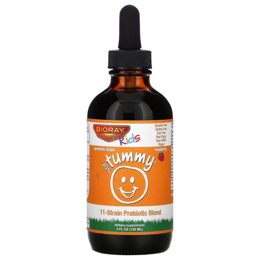 Bioray, Kids, NDF Tummy, Raspberry, 4 fl oz (120 ml)