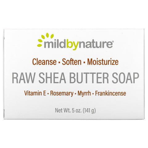 Mild By Nature, Raw Shea Butter, Bar Soap, with Vitamin E, Rosemary, Myrrh & Frankincense, 5 oz (141 g)