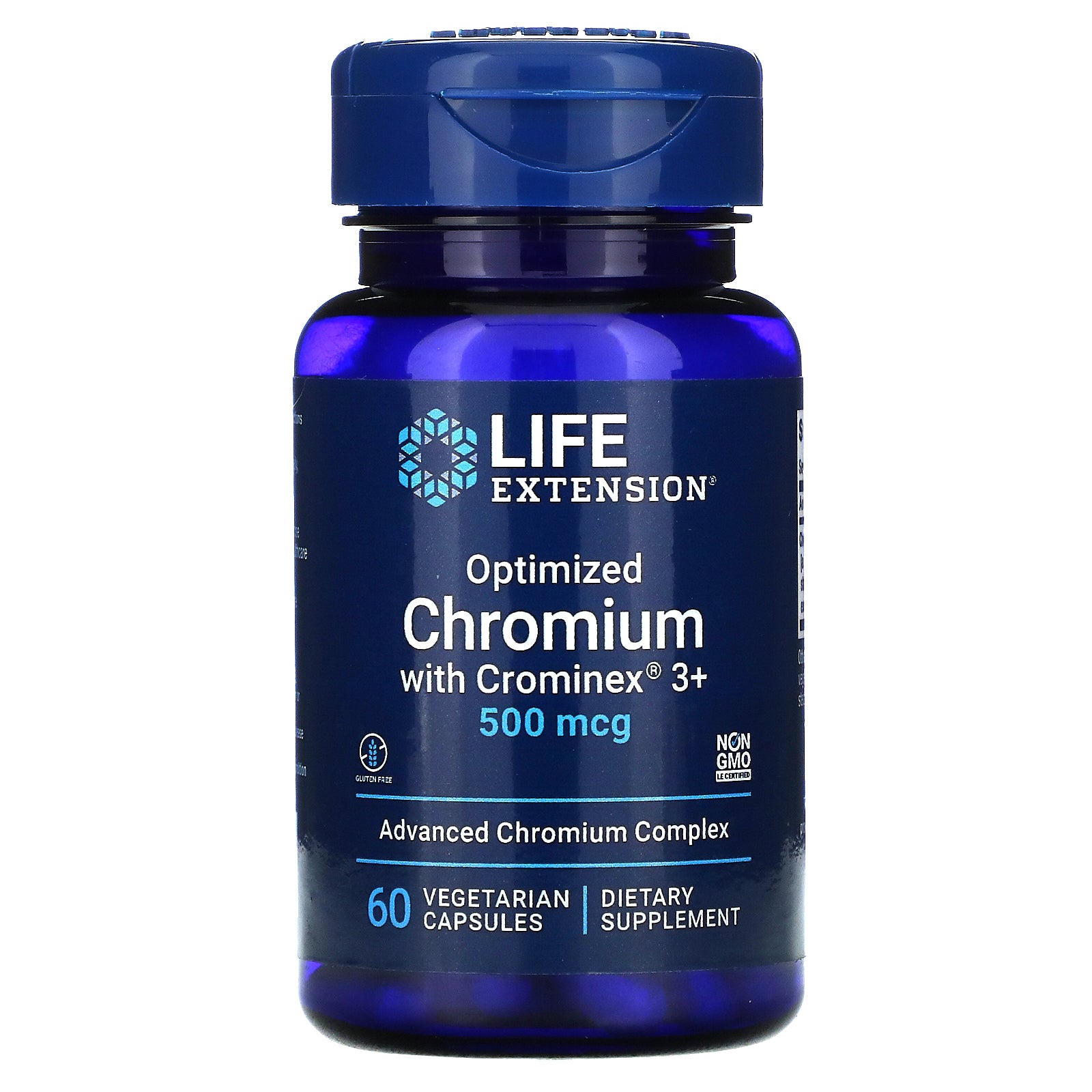 Life Extension, Optimized Chromium with Crominex 3+, 500 mcg, 60 Vegetarian Capsules