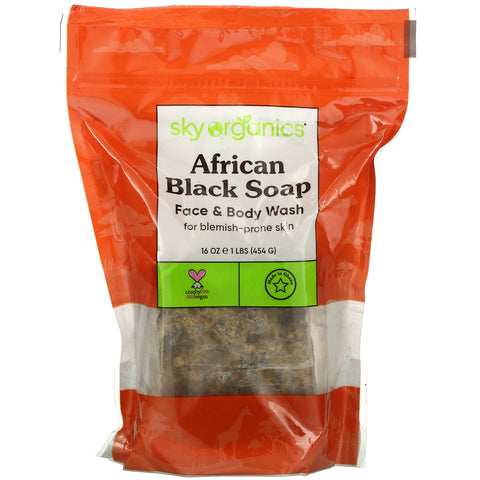 Sky Organics, African Black Soap, 16 fl oz (454 g)