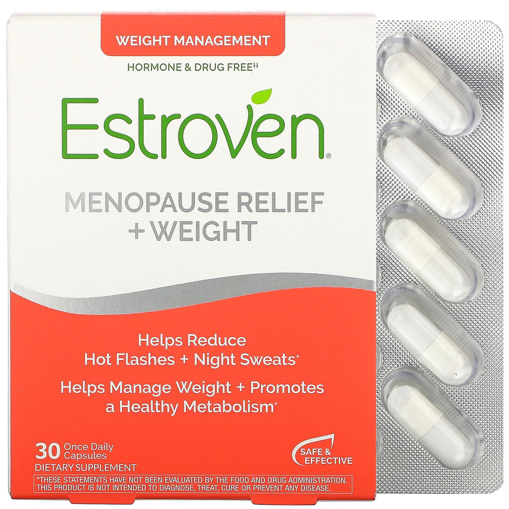 Estroven, Menopause Relief + Weight, 30 Once Daily  Capsules