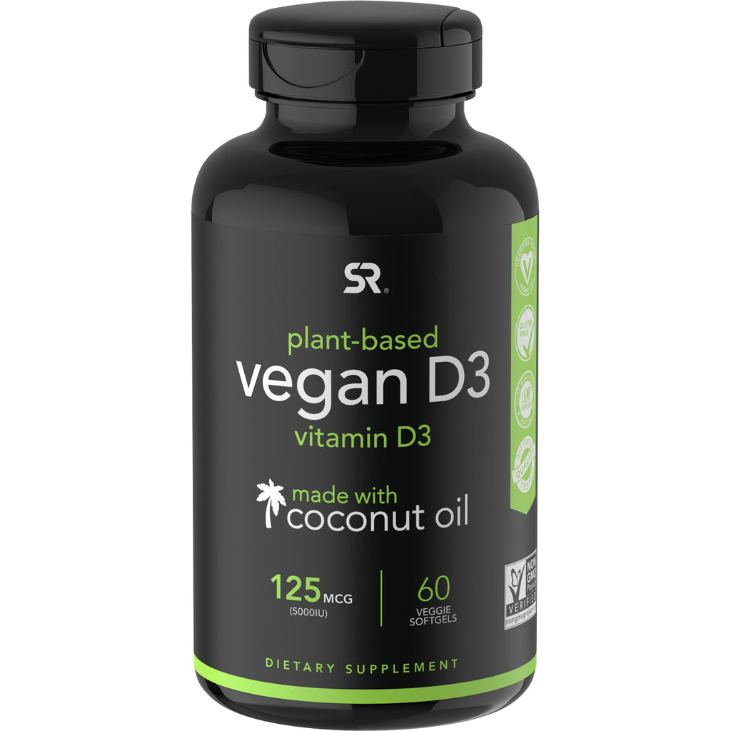 Sports Research, Vegan D3, 125 mcg (5,000 IU), 60 Veggie Softgels