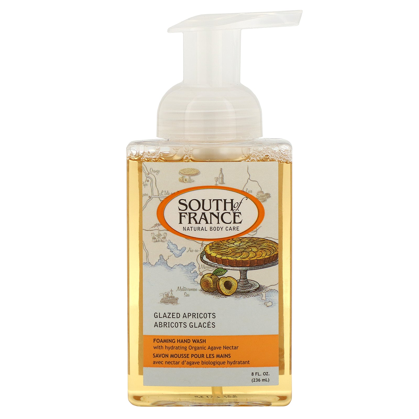 South of France, Foaming Hand Wash, Glazed Apricots, 8 fl oz (236 ml)