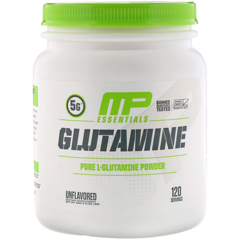 MusclePharm, Essentials, Glutamine, Unflavored, 1.32 lbs (600 g)