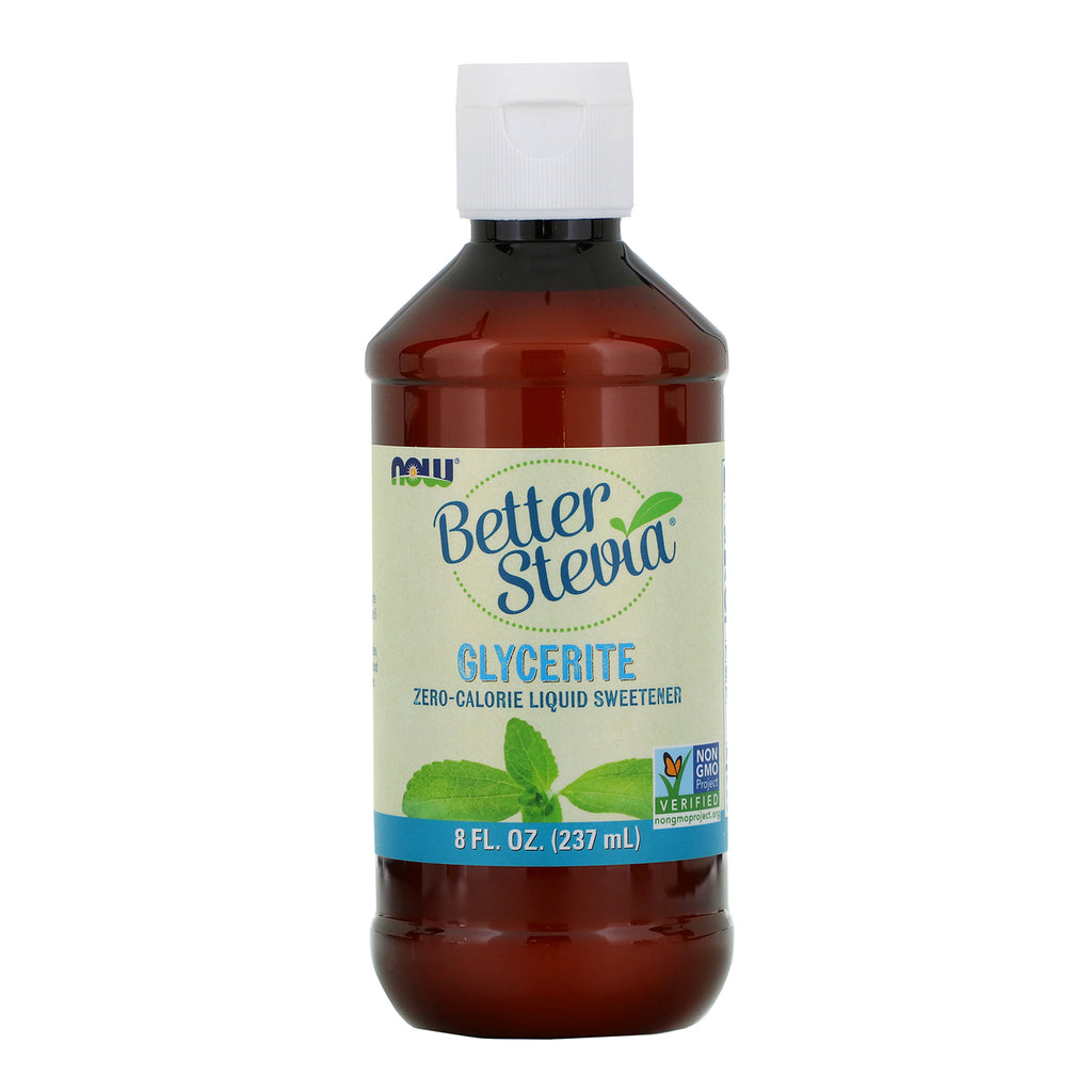 Now Foods, Better Stevia,  Zero-Calorie Liquid Sweetener, Glycerite, 8 fl oz (237 ml)