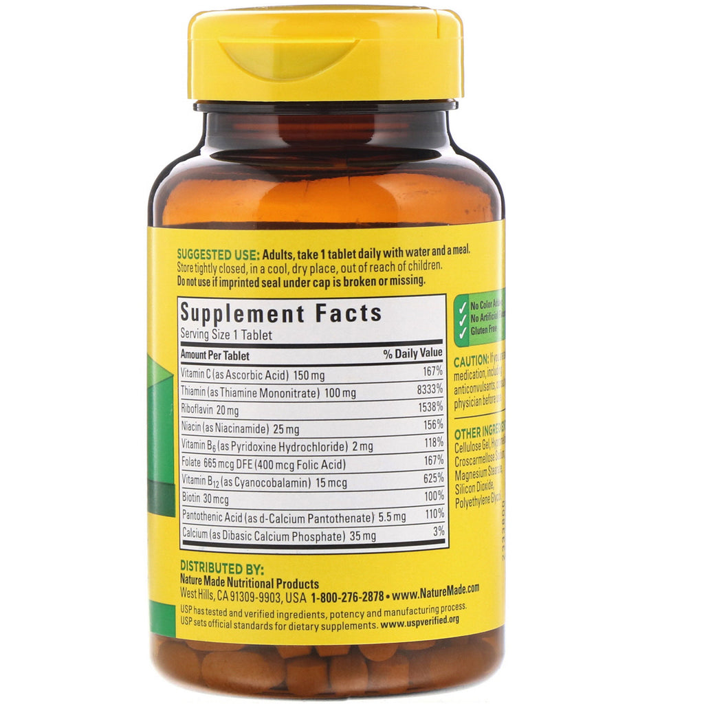 Naturfremstillet, Super B-kompleks med C-vitamin, 140 tabletter
