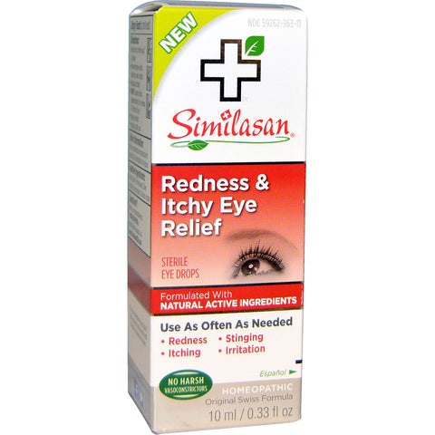 Similasan, Redness &amp; Itchy Eye Relief, 0.33 fl oz (10 ml)
