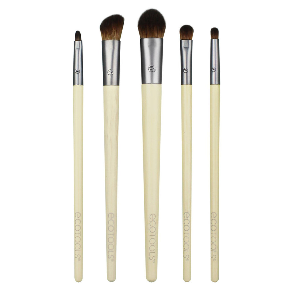 EcoTools, Daily Defined Eye Brush Set, 5 Piece Set & Storage Tray