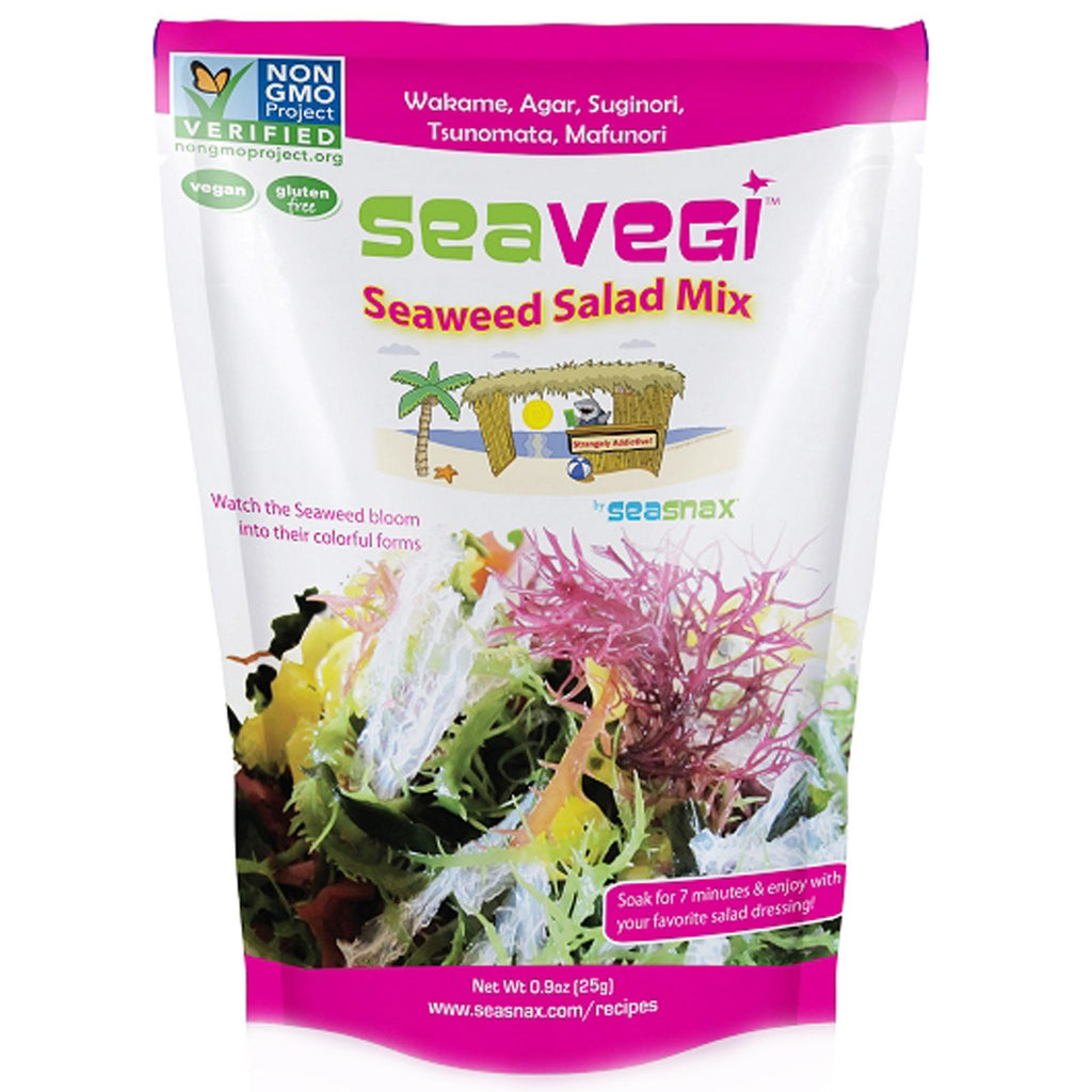 SeaSnax, SeaVegi, Seaweed Salad Mix, 0.9 oz (25 g)