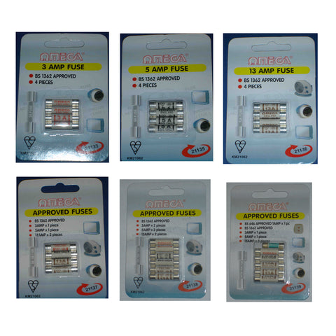Omega Omega 3Amp sikring Blisterpakke/4 stk