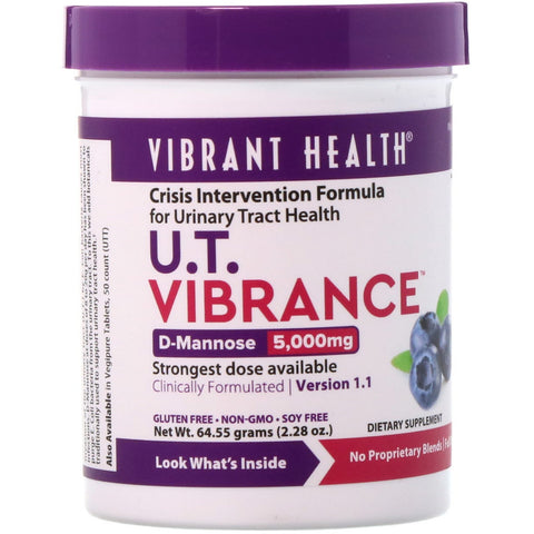 Vibrant Health, U.T. Vibrance, D-Mannose 5,000 mg, Version 1.1, 2.28 oz (64.55 g)
