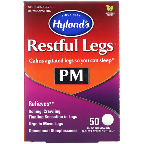 Hyland&#39;s, Restful Legs PM, 50 Quick-Dissolving Tablets
