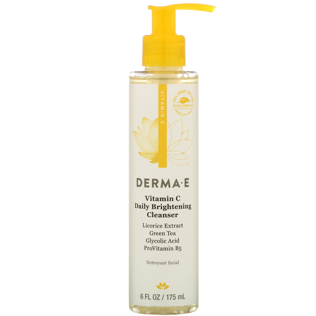 Derma E, Vitamin C Daily Brightening Cleanser, 6 fl oz (175 ml)
