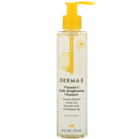Derma E, Vitamin C Daily Brightening Cleanser, 6 fl oz (175 ml)