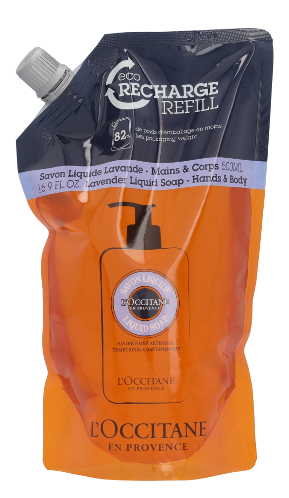 L'Occitane Lavendel flydende hånd- og kropssæbe - Refill 500 ml