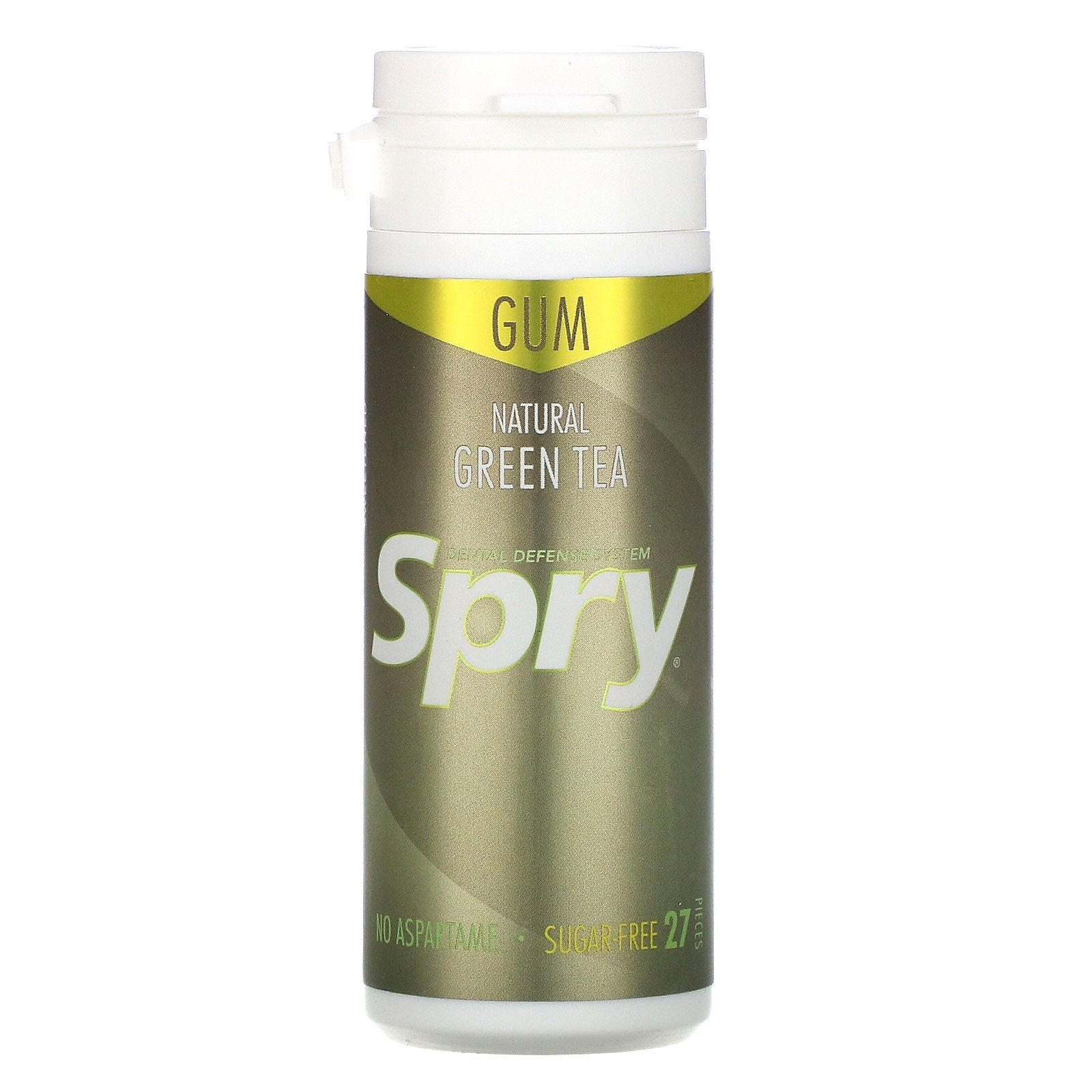 Xlear, Spry, Chewing Gum, Green Tea, Sugar-Free, 27 Pieces