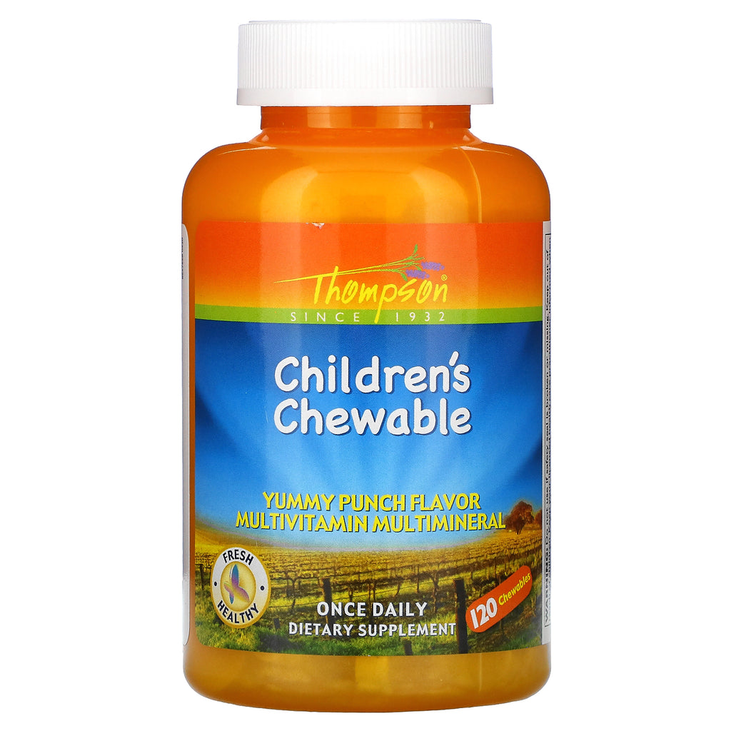 Thompson, Children's Chewable, Yummy Punch, 120 Chewables