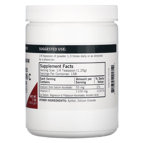 Kirkman Labs, Bufret C-vitaminpulver, uden smag, 7 oz (198,5 g)